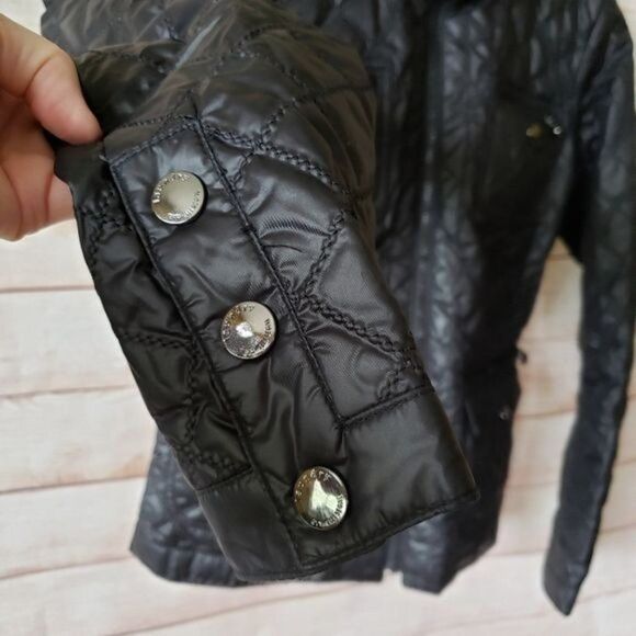 Laundry by Shelli Segal Quilted Zip Front Jacket Hood Animal Print Women's XS - Picture 5 of 13